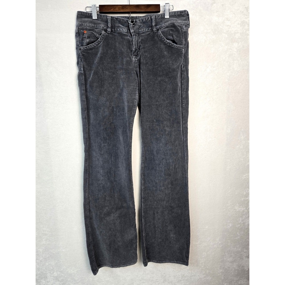 Hudson Gray Corduroy Low Rise  Flare Leg Pants Size 31 Made in USA Vintage Boho